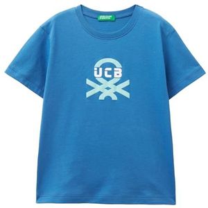United Colors of Benetton T-shirt voor kinderen en jongeren, Blauw, 2 anni