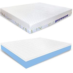 miasuite i sogni italiani Coolmax, matras voor tweepersoonsbed, 165 x 195 cm, hoogte 22 cm, thermoregulerende stof, geheugenmedisch hulpmiddel