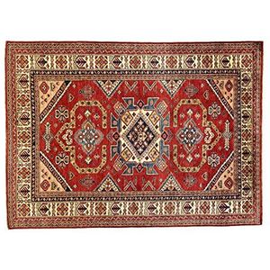 Eden Carpets Kazak Handgeknoopt Bangle Super tapijt, wol, meerkleurig, 152 x 207 cm