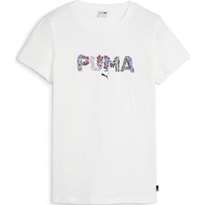 PUMA Grafisch T-shirt voor, Puma Wit Ss24, M