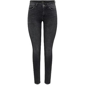 Only dames Jeans Onlblush Mid Sk Dnm Rea967 Noos, Washed Black, XS / 34L