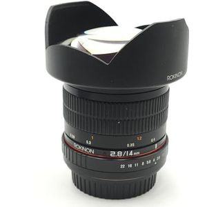 Samyang SY14M-C 14 mm F2.8 Ultra-groothoeklens voor Canon, zwart