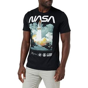 Nasa Heren Lift Off T-Shirt, Zwart, X-Large