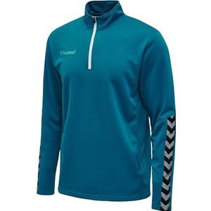 Hummel - hmlAUTHENTIC HALF RITS SWEATSHIRT - Zwart - Katoen - Lichtgewicht
