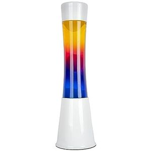 Fisura - Lavalamp. Lamp met ontspannend effect. Inclusief reservelamp. 11 cm x 11 cm x 39,5 cm. (Veelkleurig kleurverloop)