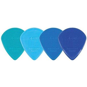 D-Grip plectrum/pick, jazz A kleine vorm, 0,88 mm, turquoise, 6 stuks