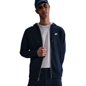 Nike Club Ft Fz Hoodie Jas voor heren Obsidian/Obsidian/White L