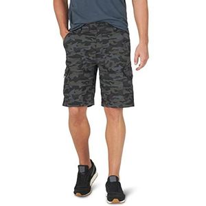 Lee Extreme Motion Crossroad Cargoshorts voor heren, zwart-camouflage, 36