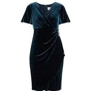 Gina Bacconi Fluwelen jurk voor dames met versiering Detail Cocktail, Bos, 46