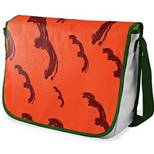 Bonamaison Digitaal druk-boodschappentassen met armband kaki voor studenten, schooltassen voor meisjes en jongens, schoudertas, afmetingen: 29 x 36 cm