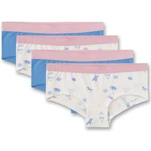 s.Oliver Cutbrief Panty Meisjesonderbroek, pak van 4 katoen, wit pebble, 128 cm