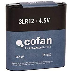 Cofan Blister met 1 alkaline-batterij Plus, 3LR12/4,5 V, multifunctionele alkaline-batterijen voor dagelijks gebruik