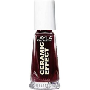 Layla Cosmetics 1243R23-014 Ceramic Effect nagellak - vamp red, per stuk verpakt (1 x 0,01 l)
