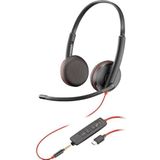 HP Blackwire C3225 Stereo hoofdtelefoon met microfoon, zwart