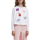 Desigual - T-shirt - Effen - Langarm - Met Vormapplicaties - Katoen