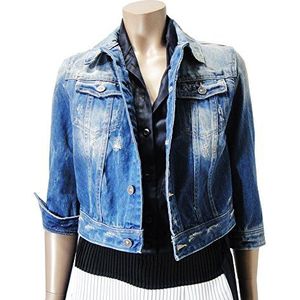 G-Star Tailor Cropped Jeansjas voor dames, Blauw (Med Aged Destroy), XL