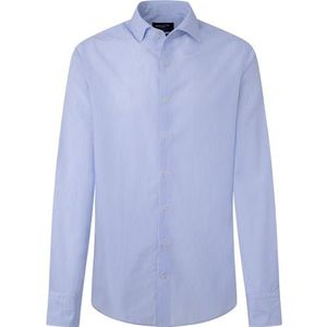 Hackett London Heren Fine Stripe Shirt, Blauw (blauw/wit), 3XL