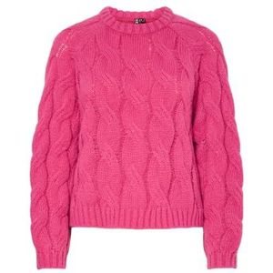 PIECES Pcjia Ls O-Neck Knit Bc, Beetroot Purple., M