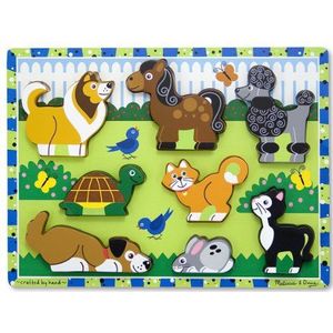 Melissa & Doug Huisdieren Grove Puzzel | Puzzels | Houten Speelgoed | 2+ | Geschenk voor Jongen of Meisje