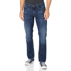 Cross Jeans Dylan Tapered Fit Jeans voor heren, Blauw (donkerblauw 099), 34W / 32L
