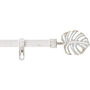 Gordijnstangset, decoratie, buiten, 19 mm, 120 < 210 cm, patina, wit/goud