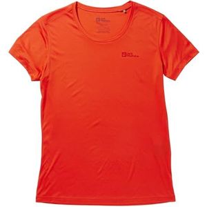 Jack Wolfskin Tech T W T-shirt, Hot Red, L, dames, Helder rood, L