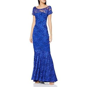 HotSquash Dames kanten maxi-jurk, Blauw (Royal Blue), 38 NL