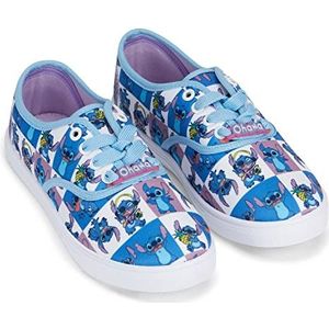 Disney Ladies Lilo and Stitch Shoes - Ladies Classic Lilo and Stitch Lace Up Canvas Sneakers Lilo and Stitch Canvas Lace up Sneakers (Blue, 10)