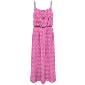 Onlnova Life Elite Strap Maxi Dress AOP, fuchsiapaars, 40