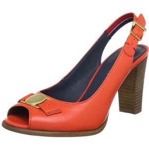 Tommy Hilfiger dames joan 1 peep-Toe, Rood Rood Oranje 646, 36 EU