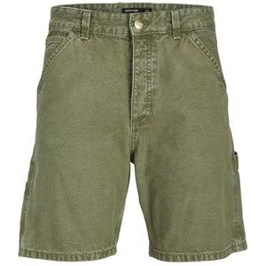 JJITONY JJCARPENTER Shorts WI 050 SN, diep lichen green, M