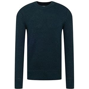 TOM TAILOR Uomini Gemêleerde trui 1028746, 28610 - Green Navy Mouline Structure, L