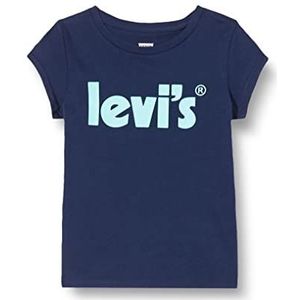 Levi's Kids basic T-shirt met poster meisjes 10-16 jaar, medieval blue, 16 Jaar
