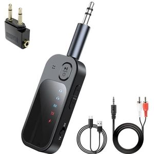 Transmetteur Bluetooth-ontvanger 5.4, bluetooth Sans Fil 2-in-1, ondersteunt 2 AirPods/hoofdtelefoons, audio-recepteur voor tv, thuisstereo, casque, huidparleurs, draagbaar, auteur