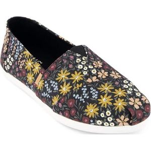 TOMS Alpargata Cloudbound instappers voor dames, Zwarte wilde bloemen, 36 EU