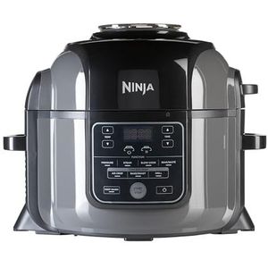 Ninja Foodi Multicooker, 7-in-1, 6L, 7 Kookfuncties, Snelkoken, Airfryen, Slow Cooking, Grillen en Meer, Geborsteld Staal & Zwart, OP300EU