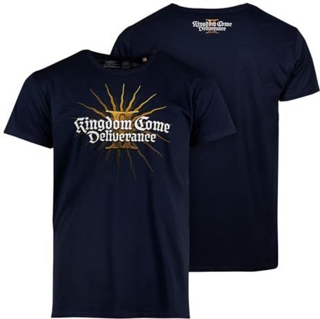 Kingdom Come Deliverance II Unisex T-shirt Logo Navy, Donkerblauw, M