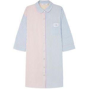 Women'secret Nachthemd voor dames, viscose, meerkleurig, gestreept, Meerkleurig, S