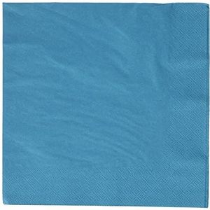 Ikea 202.362.62 FANTASTISK papieren servetten in turquoise (40cm x 40cm) drielaags 50 stuks