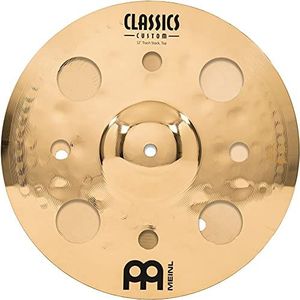 Meinl Classics Custom Brilliant 12 inch Trash Stack (video) drumstel bekken met gaten - paar - (30,48 cm) B12 brons, briljante afwerking (CC-12 stuks)