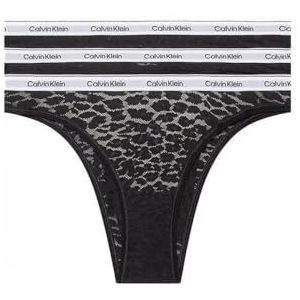 Calvin Klein - 3-Pack String - Zwart - Katoen