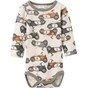 Bestseller A/S NBMWILLITUS Wool LS XXIII Body, Moonbeam/AOP: AOP, 50, Moonbeam/Aop: AOP, 50 cm