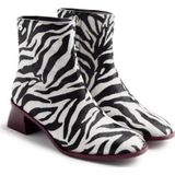 Gioseppo - Remer - Enkellaarsjes - Zebraprint - Leer - Hakhoogte 4.5 cm