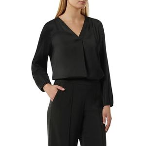 comma - Blouse - V-hals - Satijn - Lange Mouwen