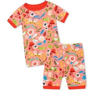 Hatley Pyjama voor meisjes van biologisch katoen met korte mouwen, Betoverde tuin, 24 Maanden