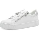 Marco Tozzi 2-23702-44 Damessneakers, wit/zilver, 38 EU, Wit-zilver., 38 EU