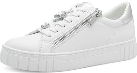 Marco Tozzi 2-23702-44 Damessneakers, wit/zilver, 38 EU, Wit-zilver., 38 EU