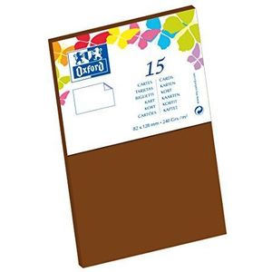 Oxford Correspondentie 10 stuks papier kleur kaarten formaat bezoek 8,2 x 12,8 cm 8,2 x 12,8 cm chocoladebruin