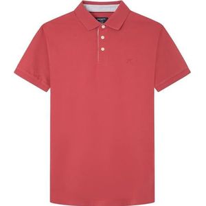 Hackett London Heren Multi Trim Jersey Polo, Rood (stoffig rood), XL