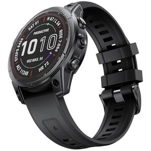 NotoCity Armband voor Garmin Fenix 6X/6X Pro/7X Pro/7X, 26 mm siliconen armband met Garmin Fenix 3/3 HR/5/5 Plus, Descent Mk1/Mk2/MK2i, Enduro, Enduro2, Wij, Sportief
